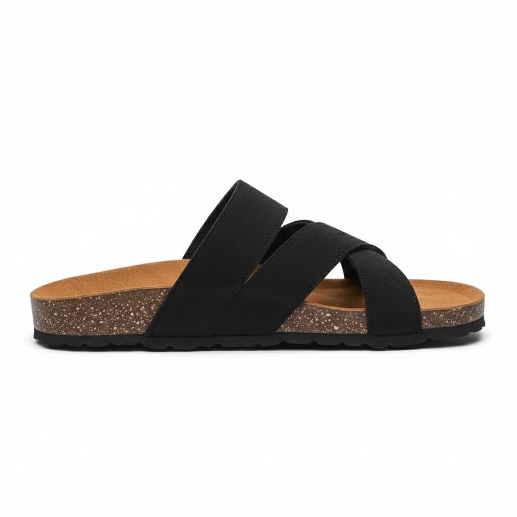 Men genuine leather slipper fashion casual look - Anti-slip  - Code 3010