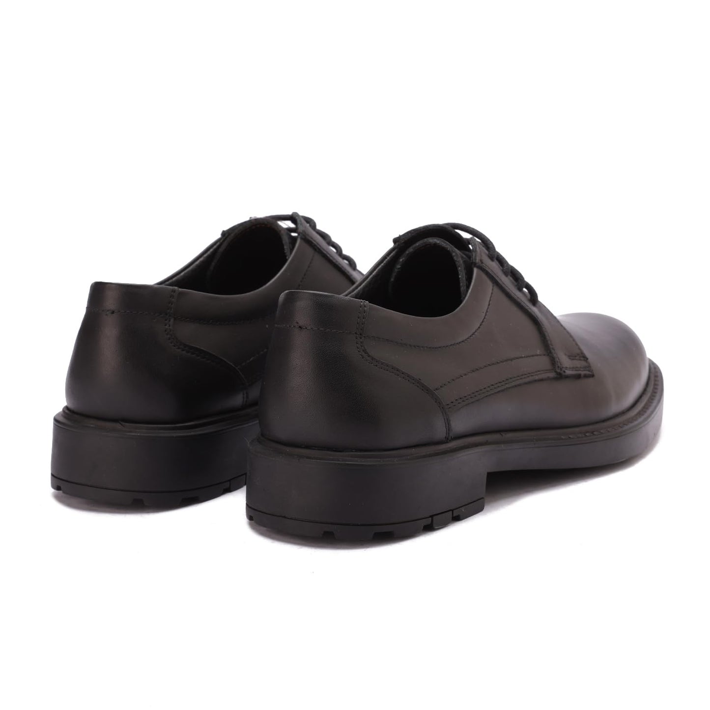 Men's genuine leather lace-up shoes with a non-slip rubber sole