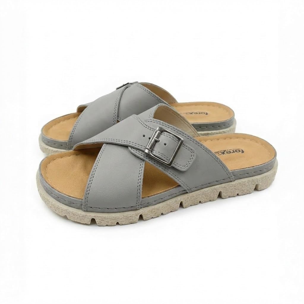 Men genuine leather slipper fashion casual look - Anti-slip  - Code 1400