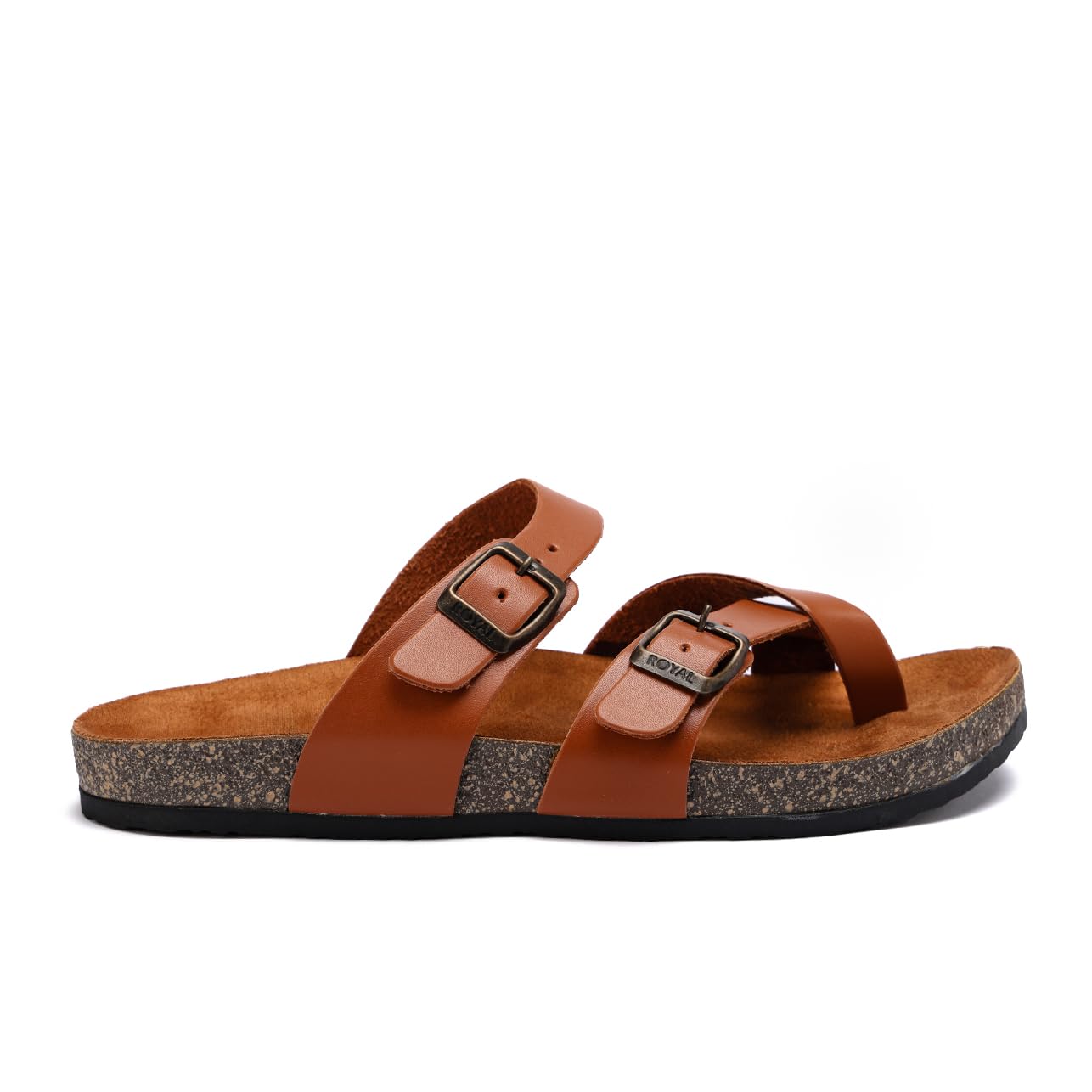 Men genuine leather slipper fashion casual look - Anti-slip  - Code 100