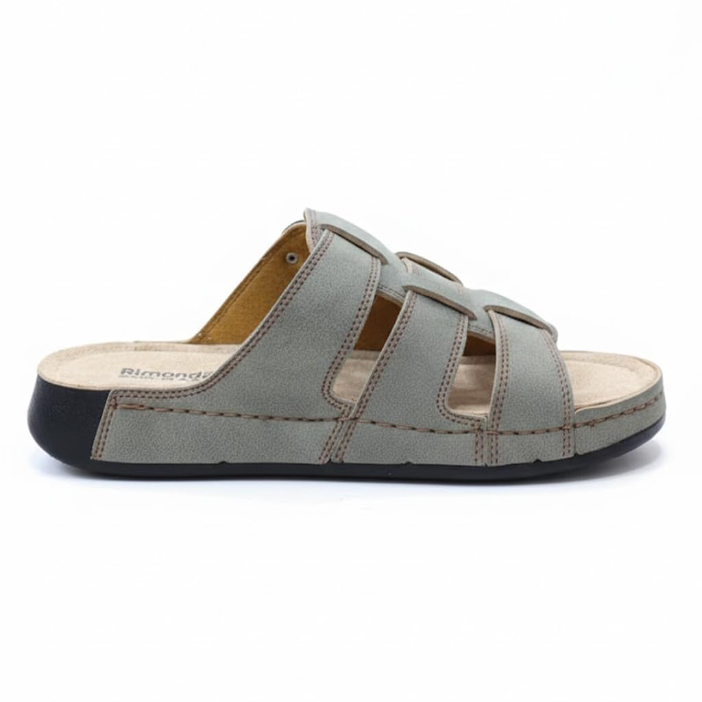 Men genuine leather slipper fashion casual look - Anti-slip  - Code M34