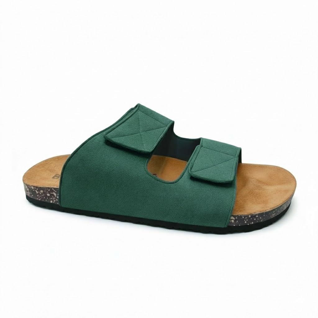 Men genuine leather slipper fashion casual look - Anti-slip  -  Code 117
