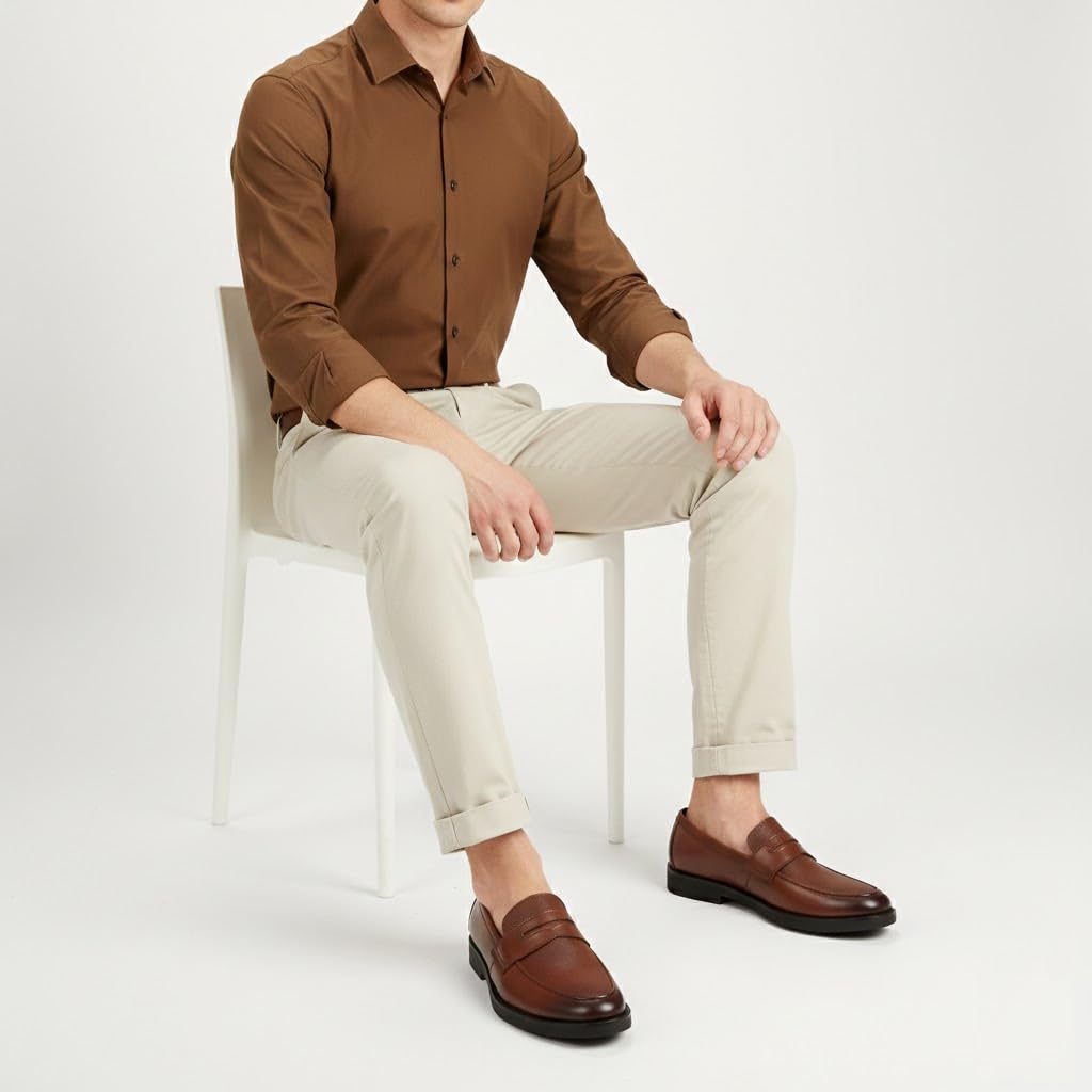 Men’s black leather loafers – formal elegance with a modern touch and a comfortable sole for all-day walking.   - X11
