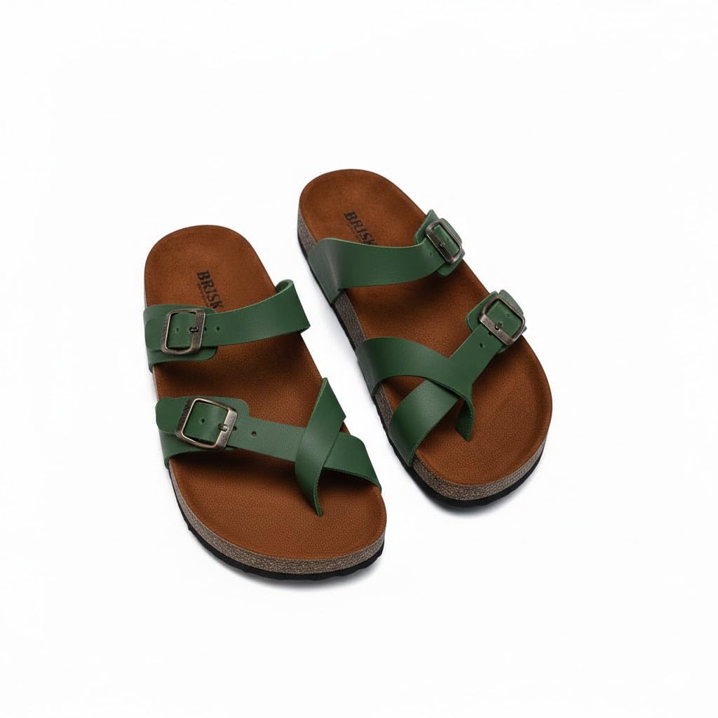 Men genuine leather slipper fashion casual look - Anti-slip  - Code 100