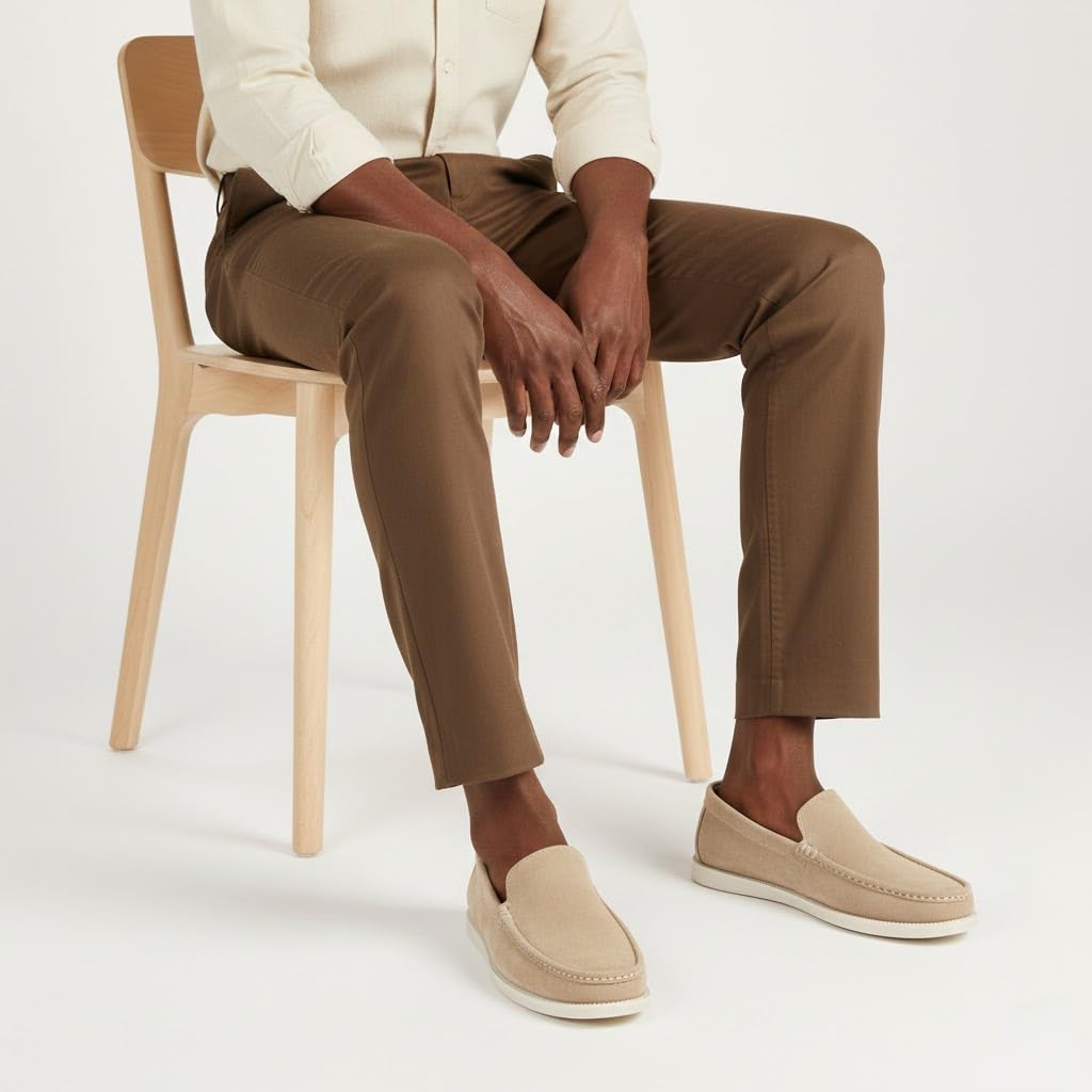 Men’s suede loafers – modern moccasin design, lightweight and extremely comfortable for daily and casual wear. - K1