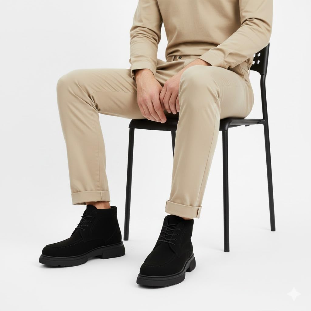 Stylish men's shoes made of suede - equipped with a comfortable Turkish rubber sole - available in various colors and sizes