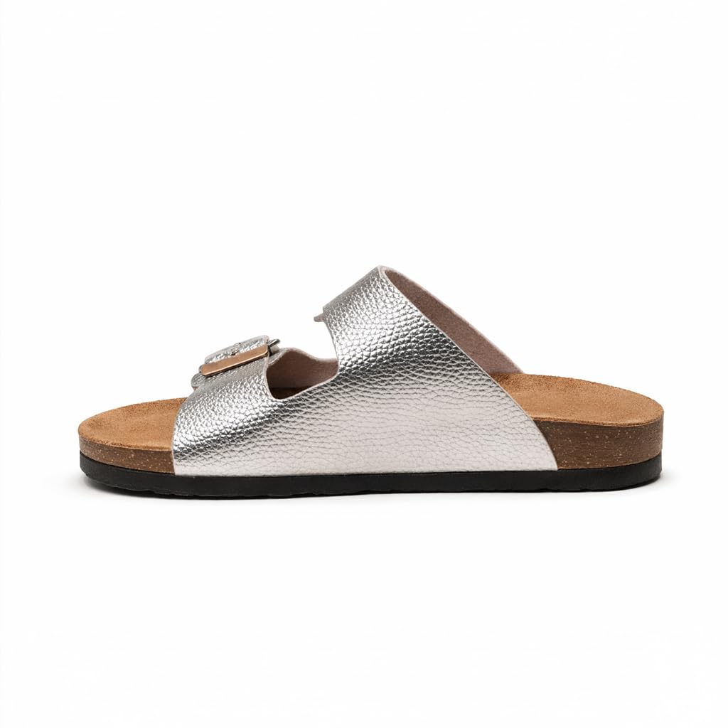 Women’s Orthopedic Slippers with Two Adjustable Straps – Comfortable Footbed Supporting the Arch and Anti-Slip Base – Modern Design for Daily and Summer Wear.