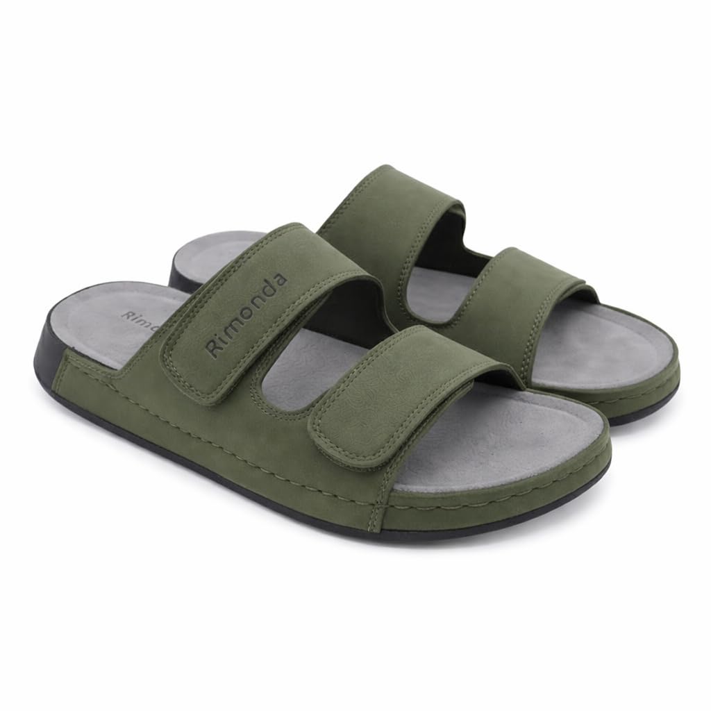 Men genuine leather slipper fashion casual look - Anti-slip-  Code M35