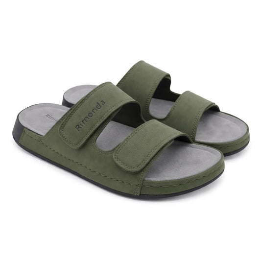 Men genuine leather slipper fashion casual look - Anti-slip-  Code M35