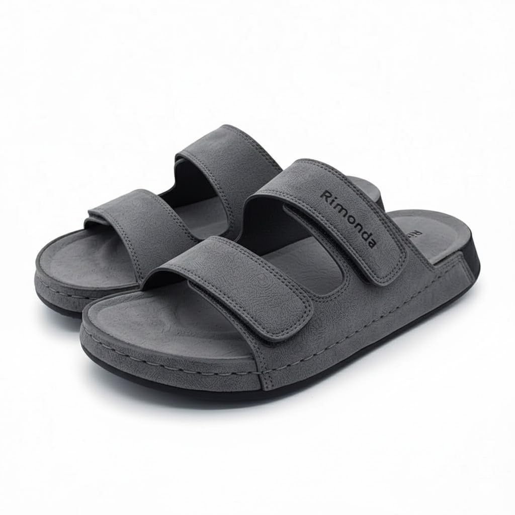 Men genuine leather slipper fashion casual look - Anti-slip-  Code M35