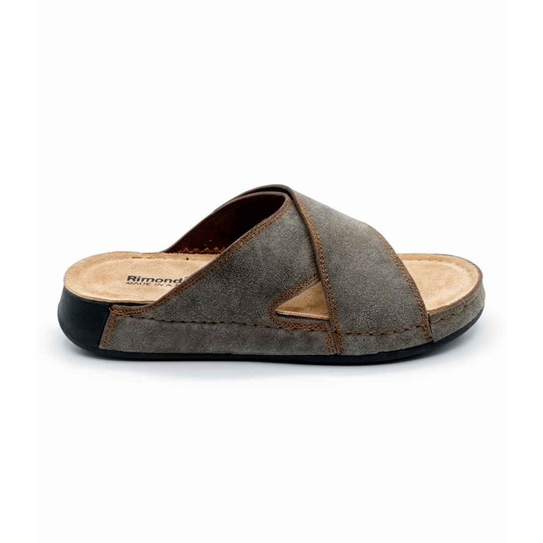 Men genuine leather slipper fashion casual look - Anti-slip  - Code M37