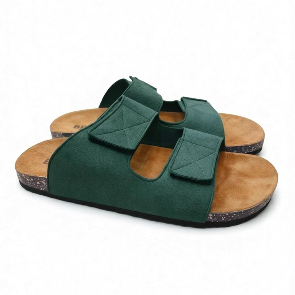 Men genuine leather slipper fashion casual look - Anti-slip  -  Code 117