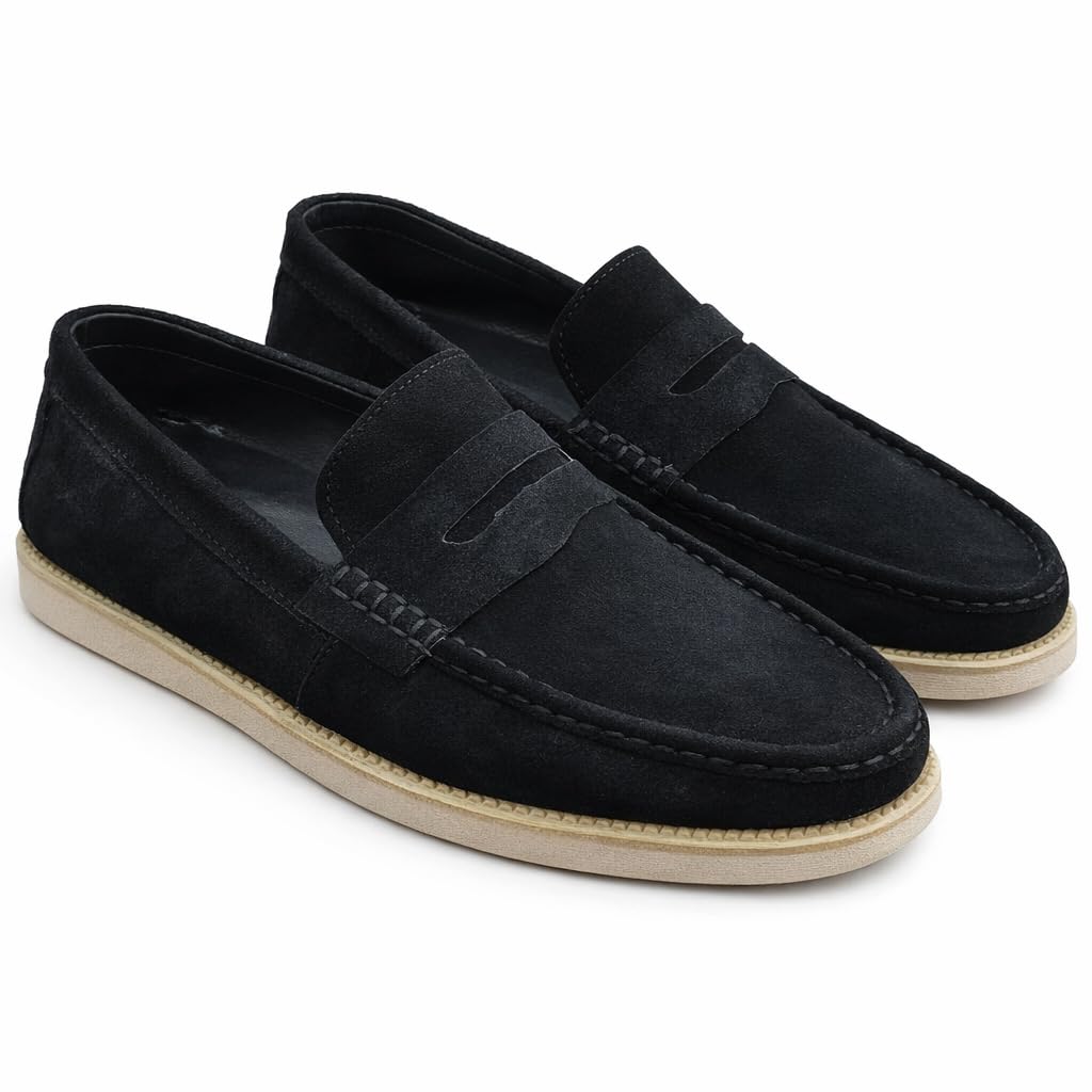 Men’s suede loafers – modern moccasin design, lightweight and extremely comfortable for daily and casual wear.  - K2