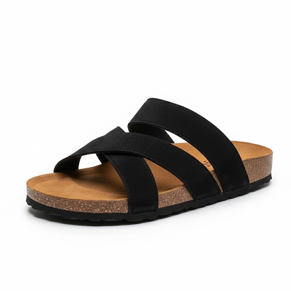 Men genuine leather slipper fashion casual look - Anti-slip  - Code 3010