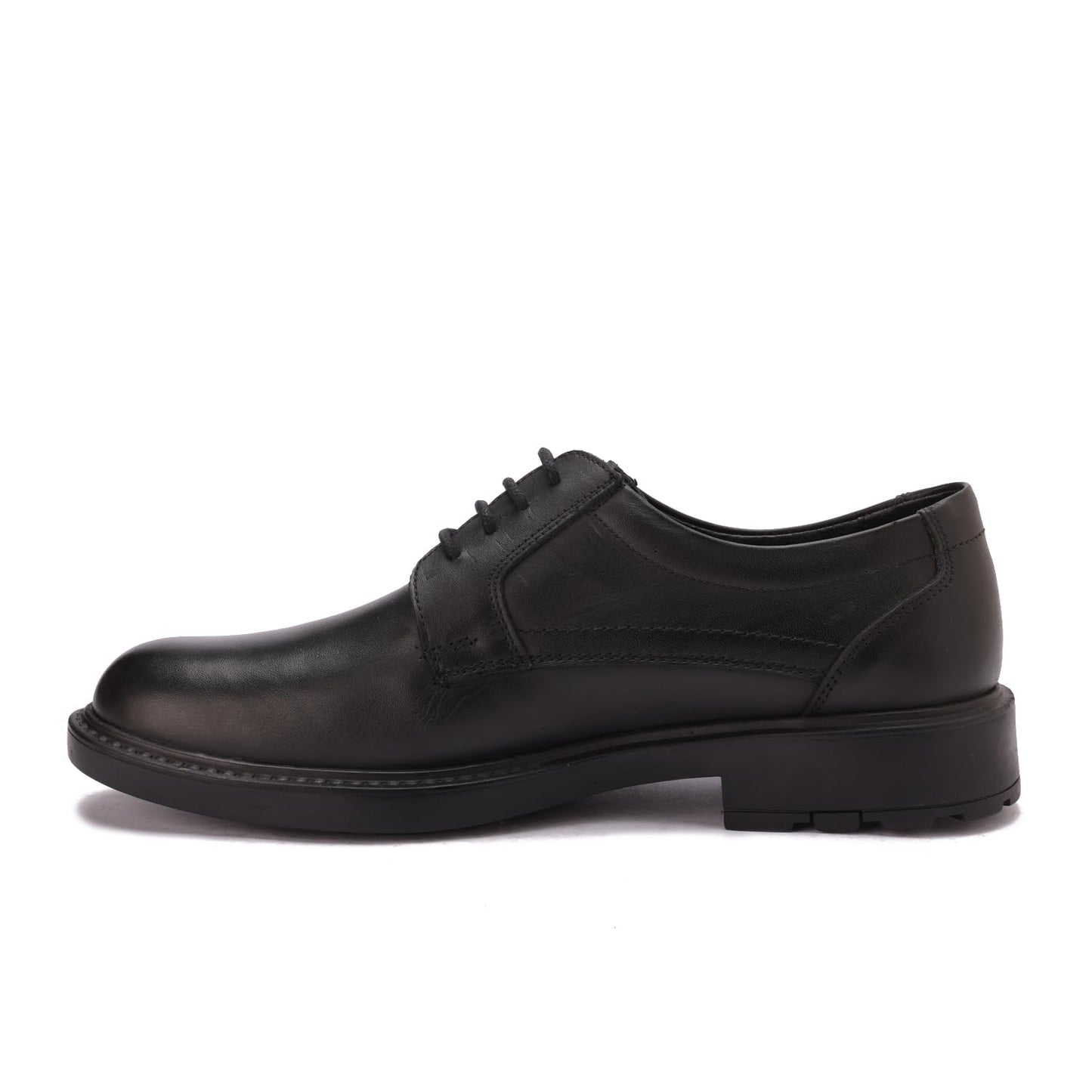 Men's genuine leather lace-up shoes with a non-slip rubber sole