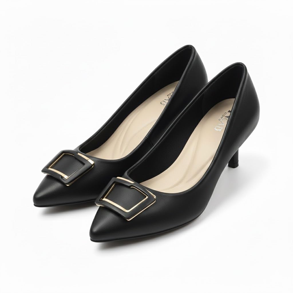 Women's low-heeled shoes with a classic chic design - comfortable, slip-resistant sole
