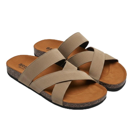 Men genuine leather slipper fashion casual look - Anti-slip  - Code 3010