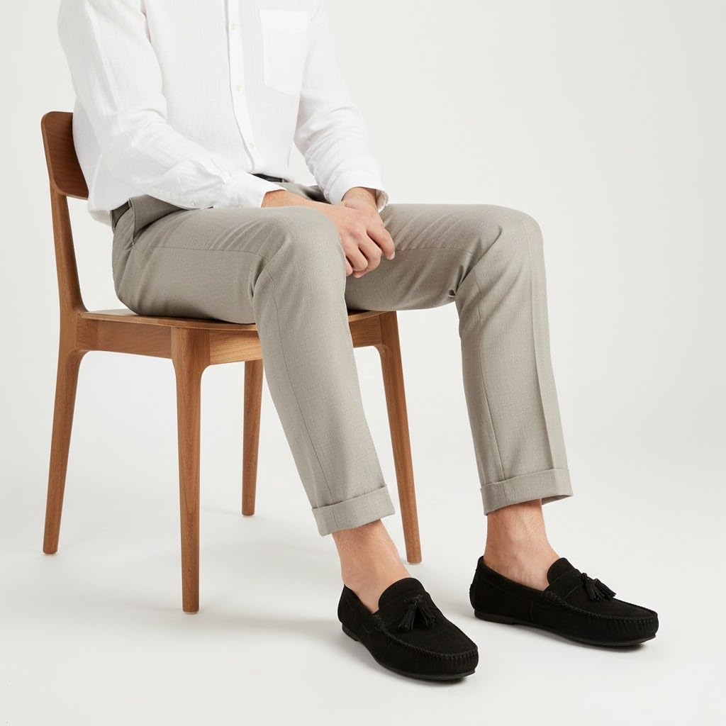 Men’s suede loafers – modern moccasin design, lightweight and extremely comfortable for daily and casual wear.   - S30