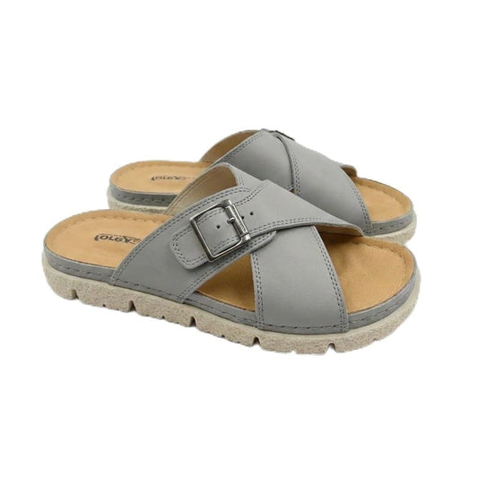 Men genuine leather slipper fashion casual look - Anti-slip  - Code 1400