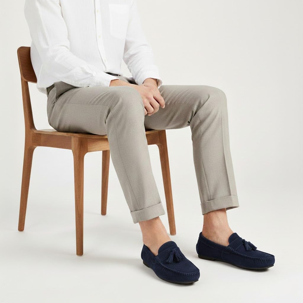 Men’s suede loafers – modern moccasin design, lightweight and extremely comfortable for daily and casual wear.   - S30