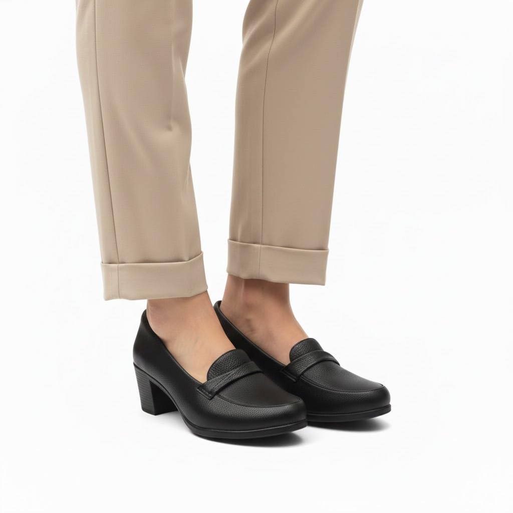 Elegant women's shoes with a comfortable heel and a classic touch - available in various colors and sizes