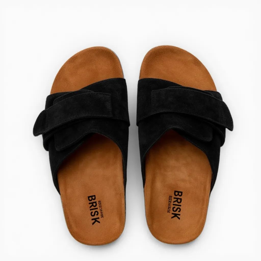 Men’s Comfortable Slippers with a Modern Design – Orthopedic Heel and Anti-Slip Sole – Ideal for Walking and Daily Wear.