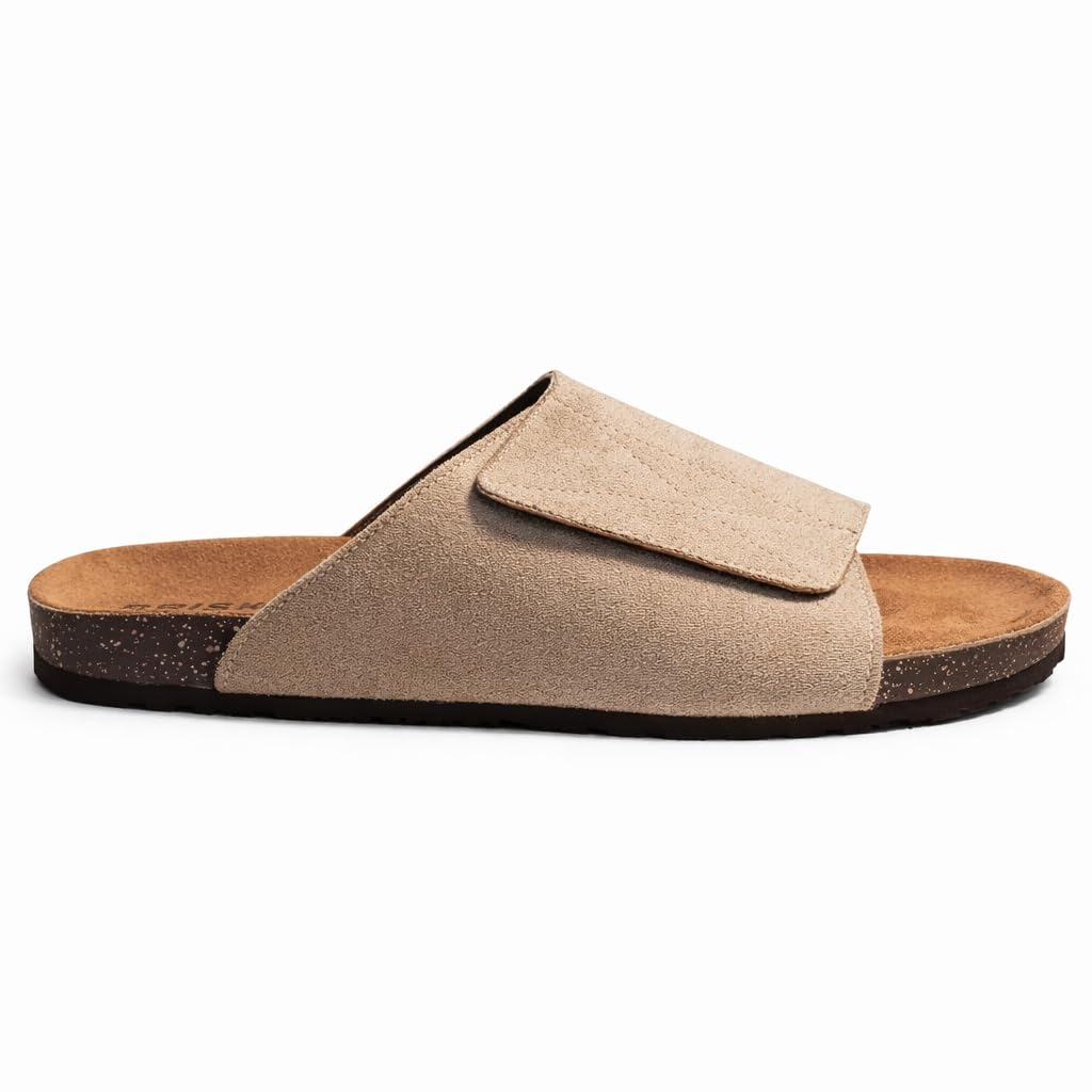Men’s orthopedic sandals with a wide adjustable strap – rubber footprint sole that supports the foot arch and is lightweight – ideal for daily and summer use.   - 106