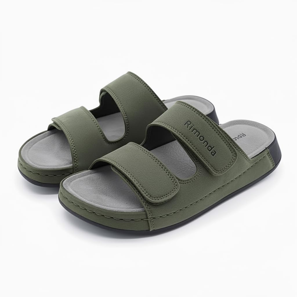 Men genuine leather slipper fashion casual look - Anti-slip-  Code M35