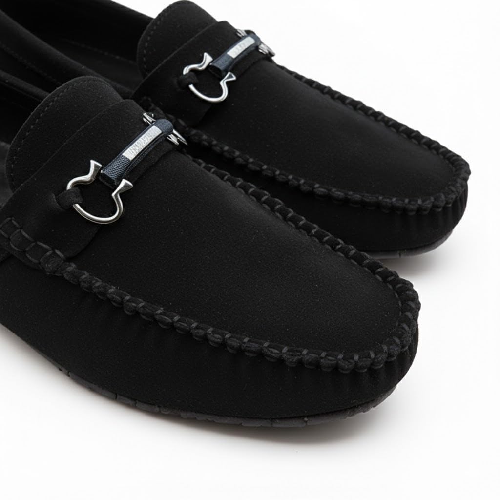 Men’s suede loafers – modern moccasin design, lightweight and extremely comfortable for daily and casual wear.   - S4