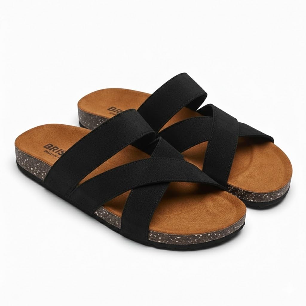 Men genuine leather slipper fashion casual look - Anti-slip  - Code 3010
