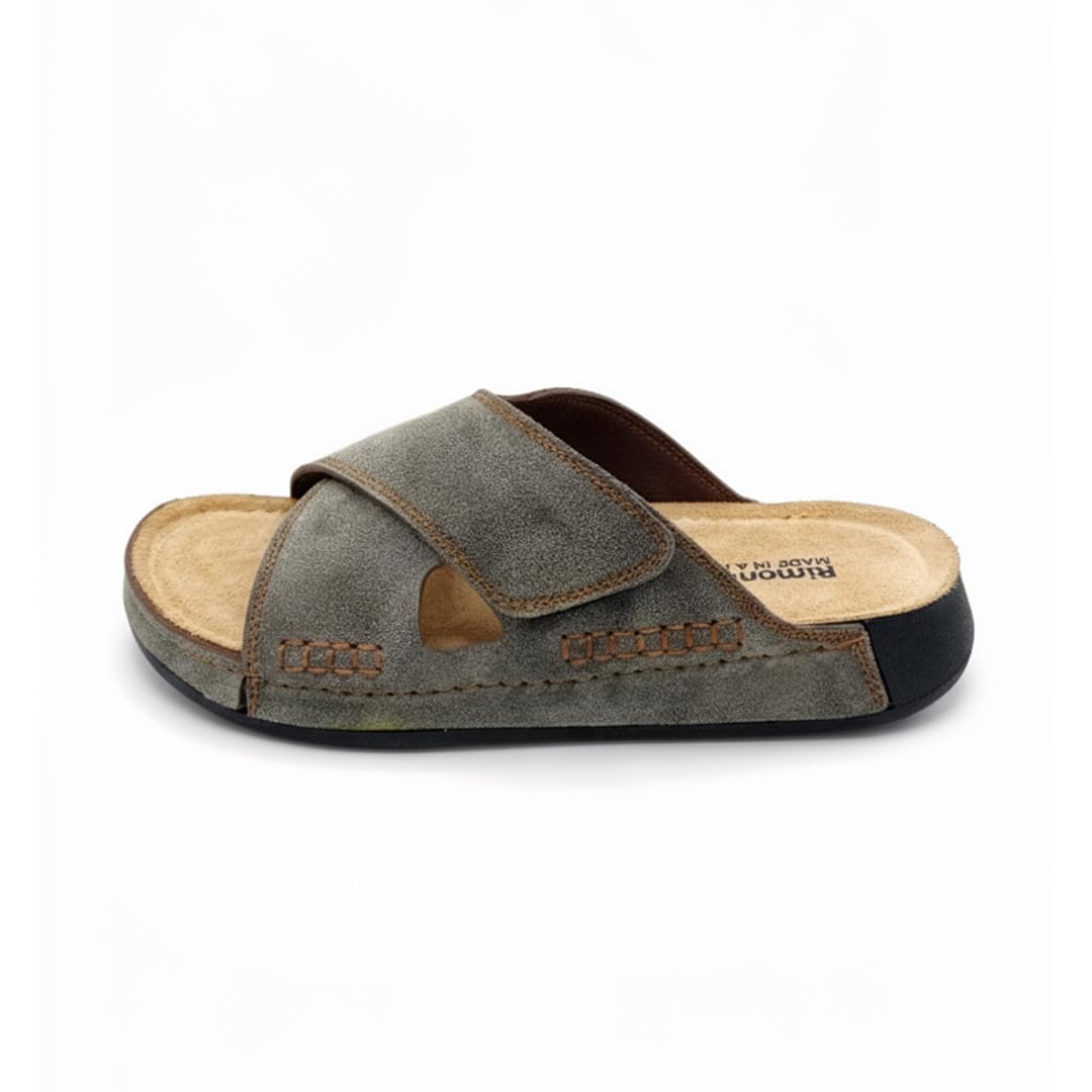 Men genuine leather slipper fashion casual look - Anti-slip  - Code M37