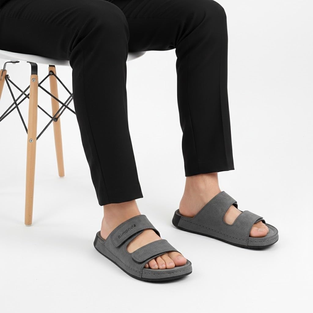 Men genuine leather slipper fashion casual look - Anti-slip-  Code M35