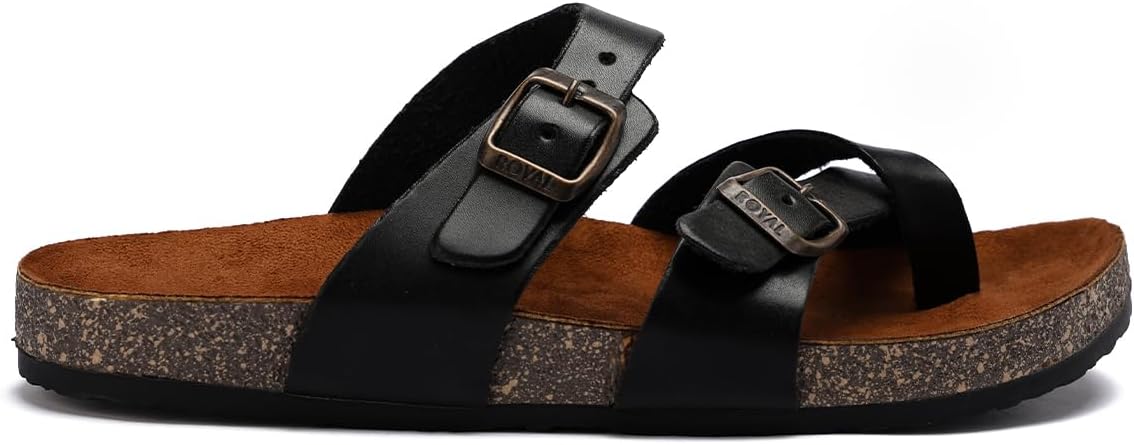 Men genuine leather slipper fashion casual look - Anti-slip - Code 100