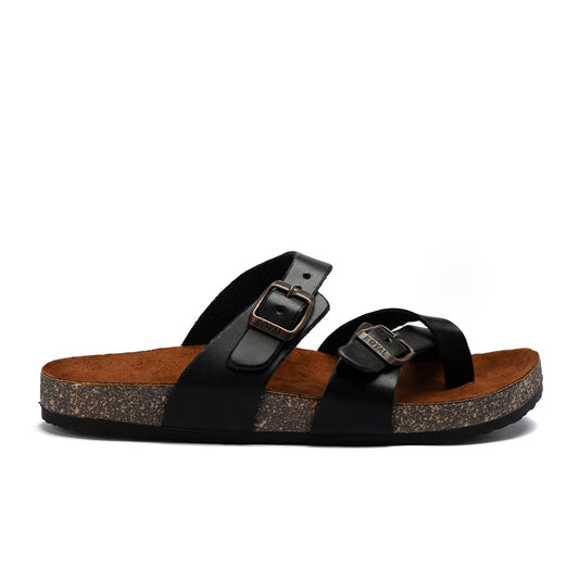 Men genuine leather slipper fashion casual look - Anti-slip - Code 100