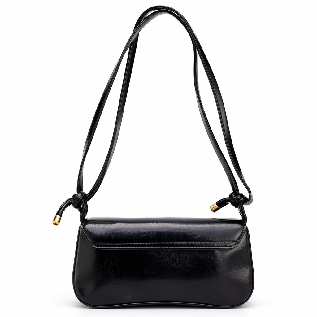 Small leather women’s handbag with a modern design and a long strap – suitable for evening events and everyday outings.