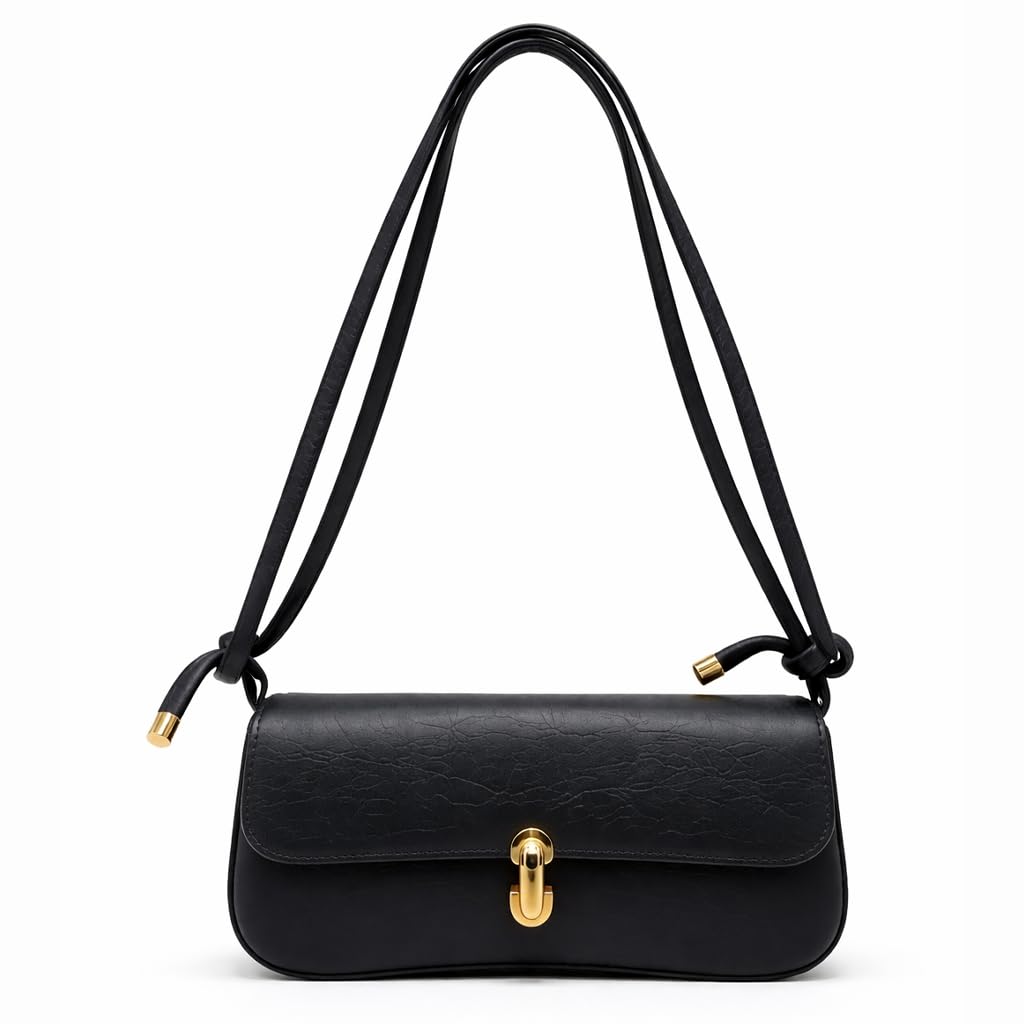 Small leather women’s handbag with a modern design and a long strap – suitable for evening events and everyday outings.