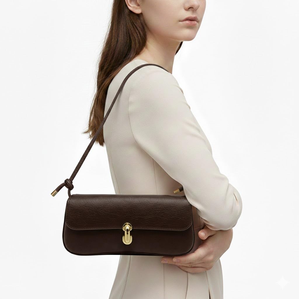Small leather women’s handbag with a modern design and a long strap – suitable for evening events and everyday outings.