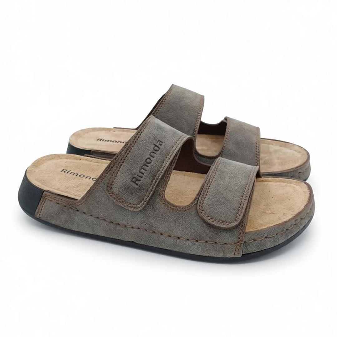 Men genuine leather slipper fashion casual look - Anti-slip-  Code M35