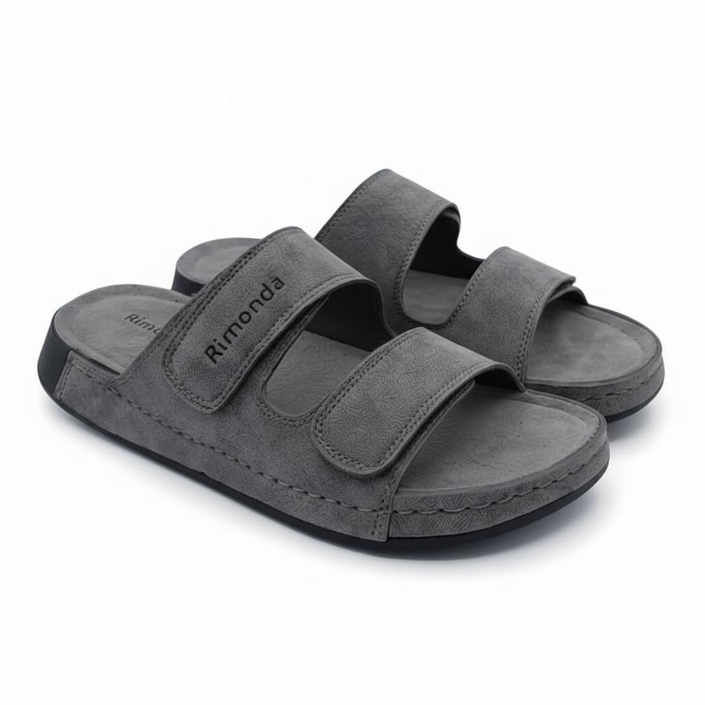 Men genuine leather slipper fashion casual look - Anti-slip-  Code M35