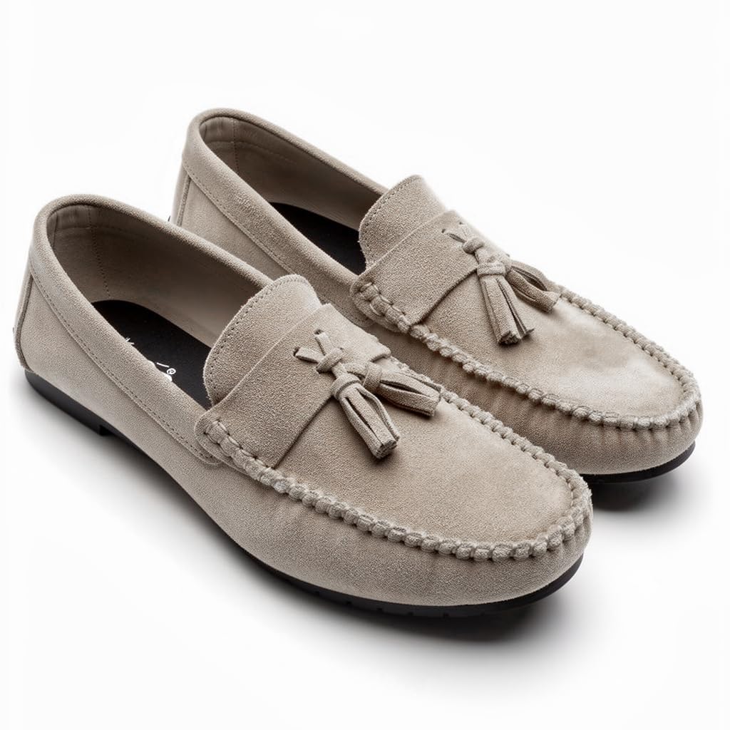 Men’s suede loafers – modern moccasin design, lightweight and extremely comfortable for daily and casual wear.   - S30
