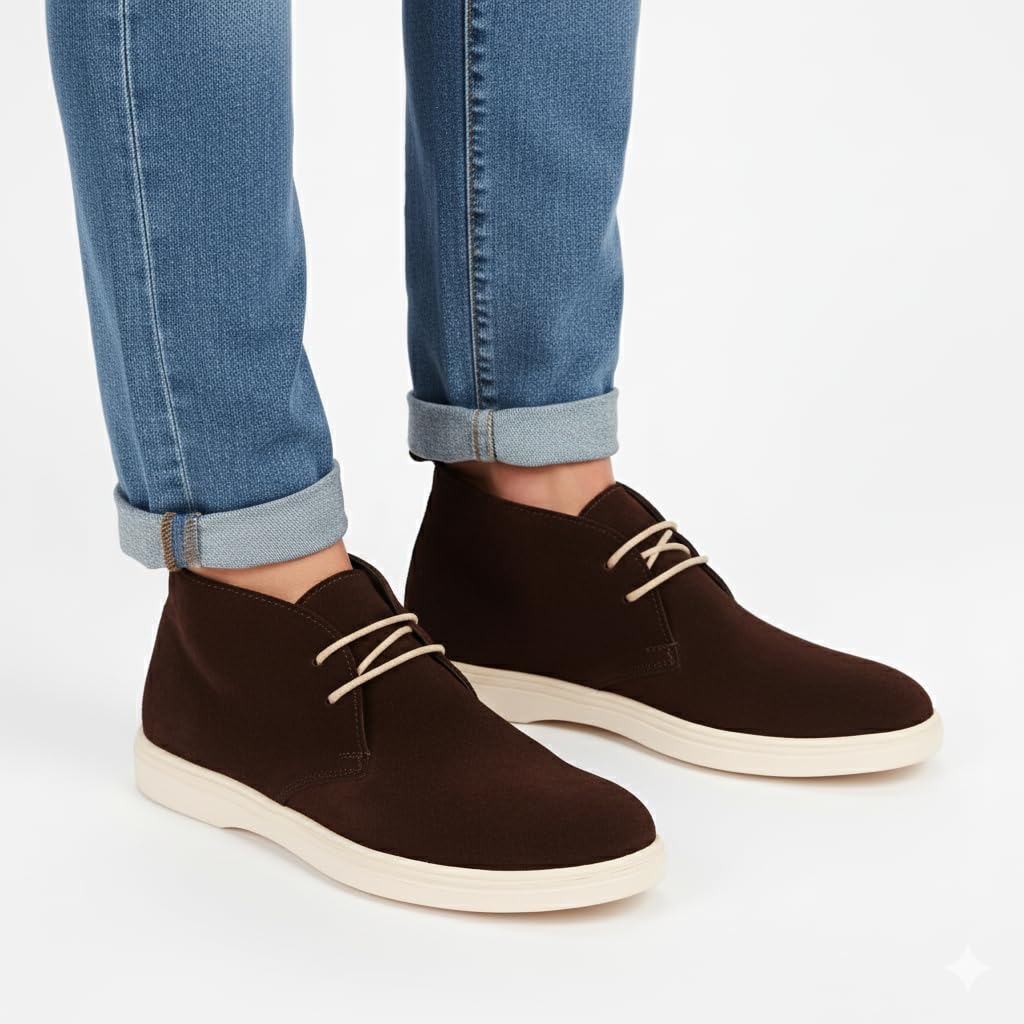 Genuine Leather Suede Turkish Rubber Sole for Men