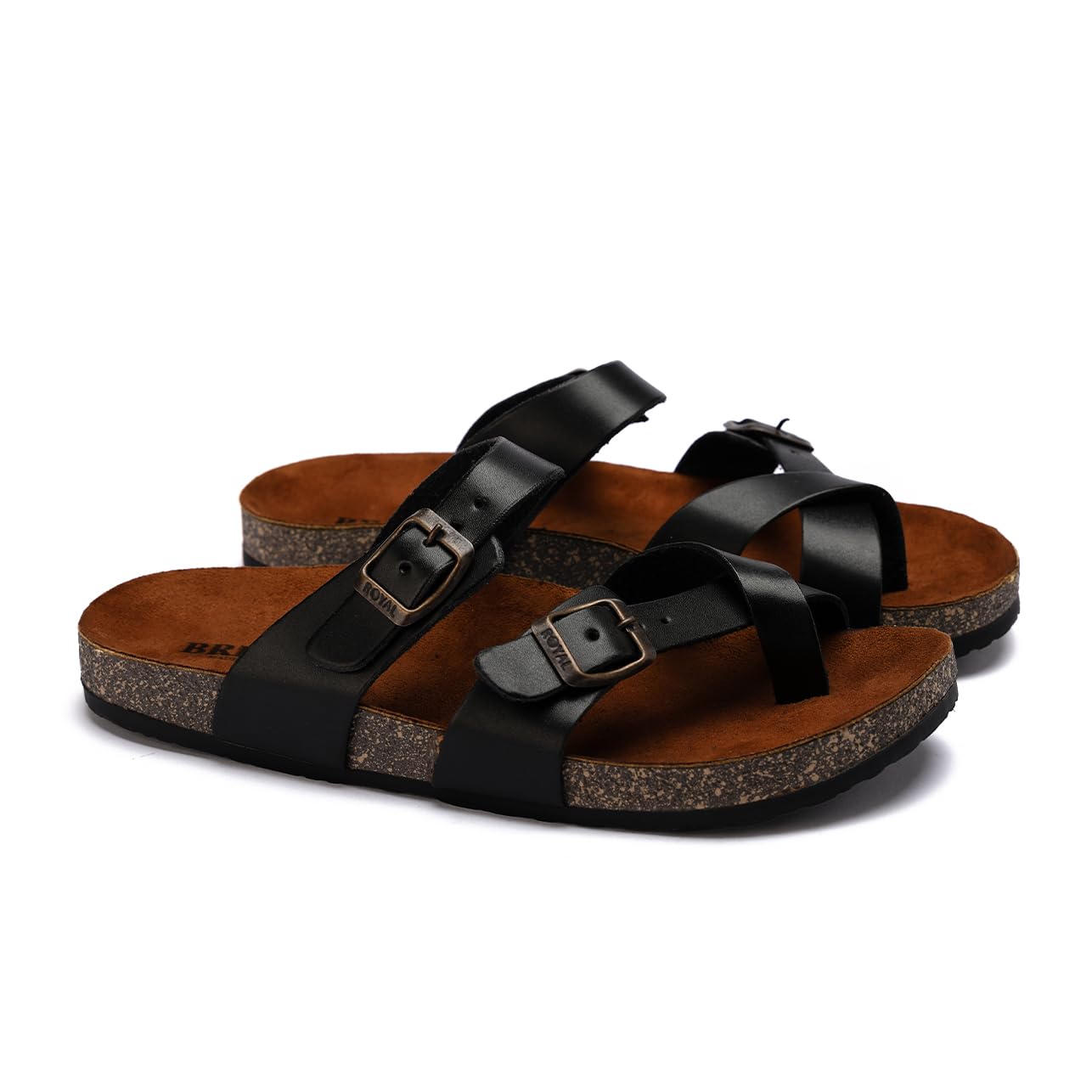 Men genuine leather slipper fashion casual look - Anti-slip - Code 100