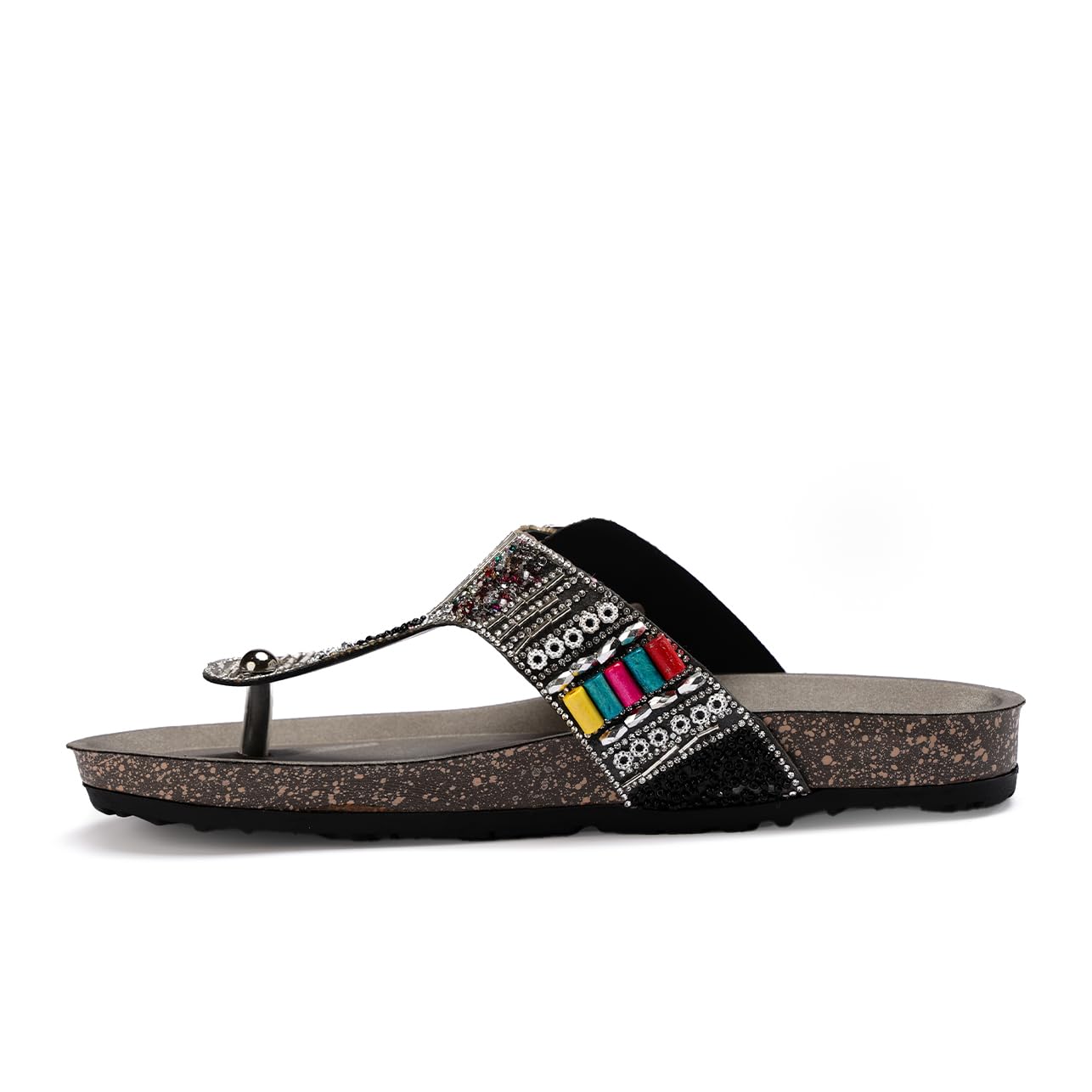 Stylish and comfortable women's slippers with a luxurious design and sparkling stones - orthopedic, slip-resistant sole