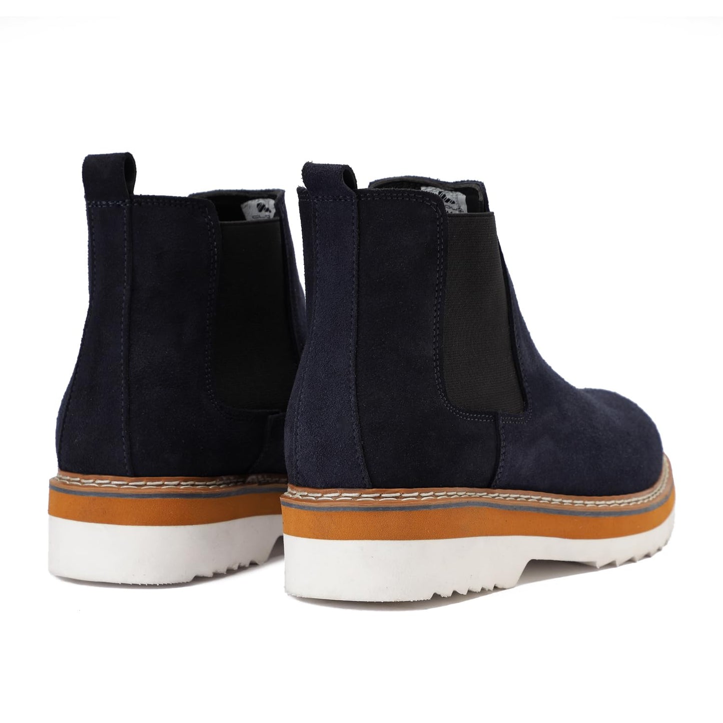 Stylish and distinctive men's half-boots made of suede with a slip-resistant rubber sole.