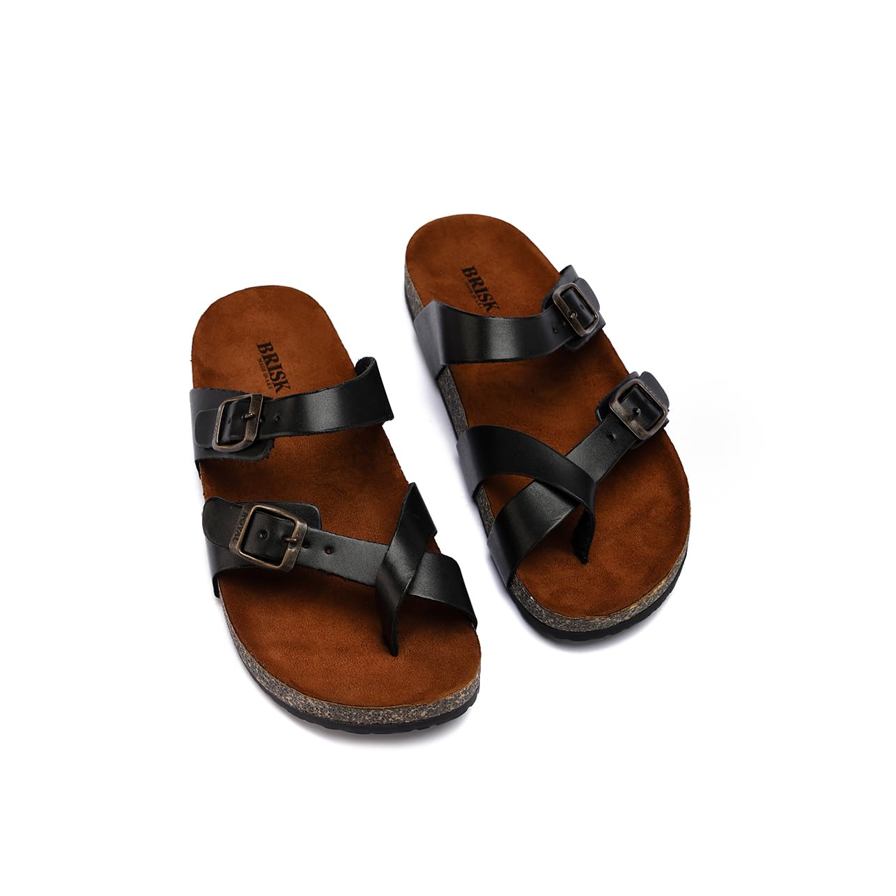 Men genuine leather slipper fashion casual look - Anti-slip  - Code 100