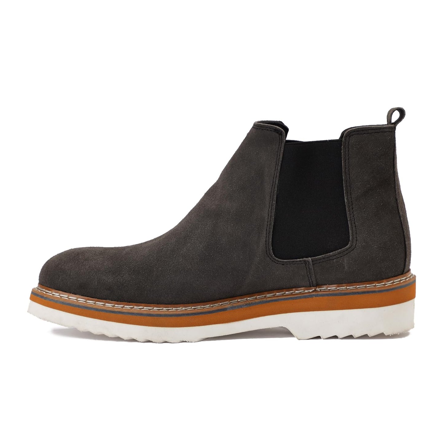 Stylish and distinctive men's half-boots made of suede with a slip-resistant rubber sole.