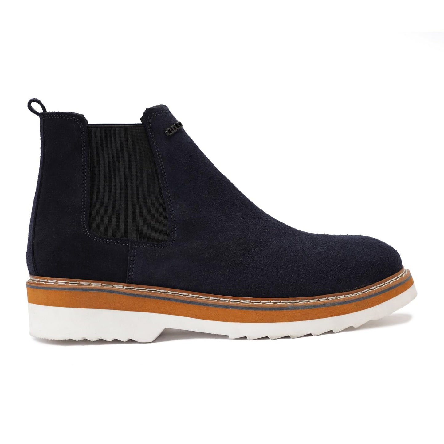 Stylish and distinctive men's half-boots made of suede with a slip-resistant rubber sole.