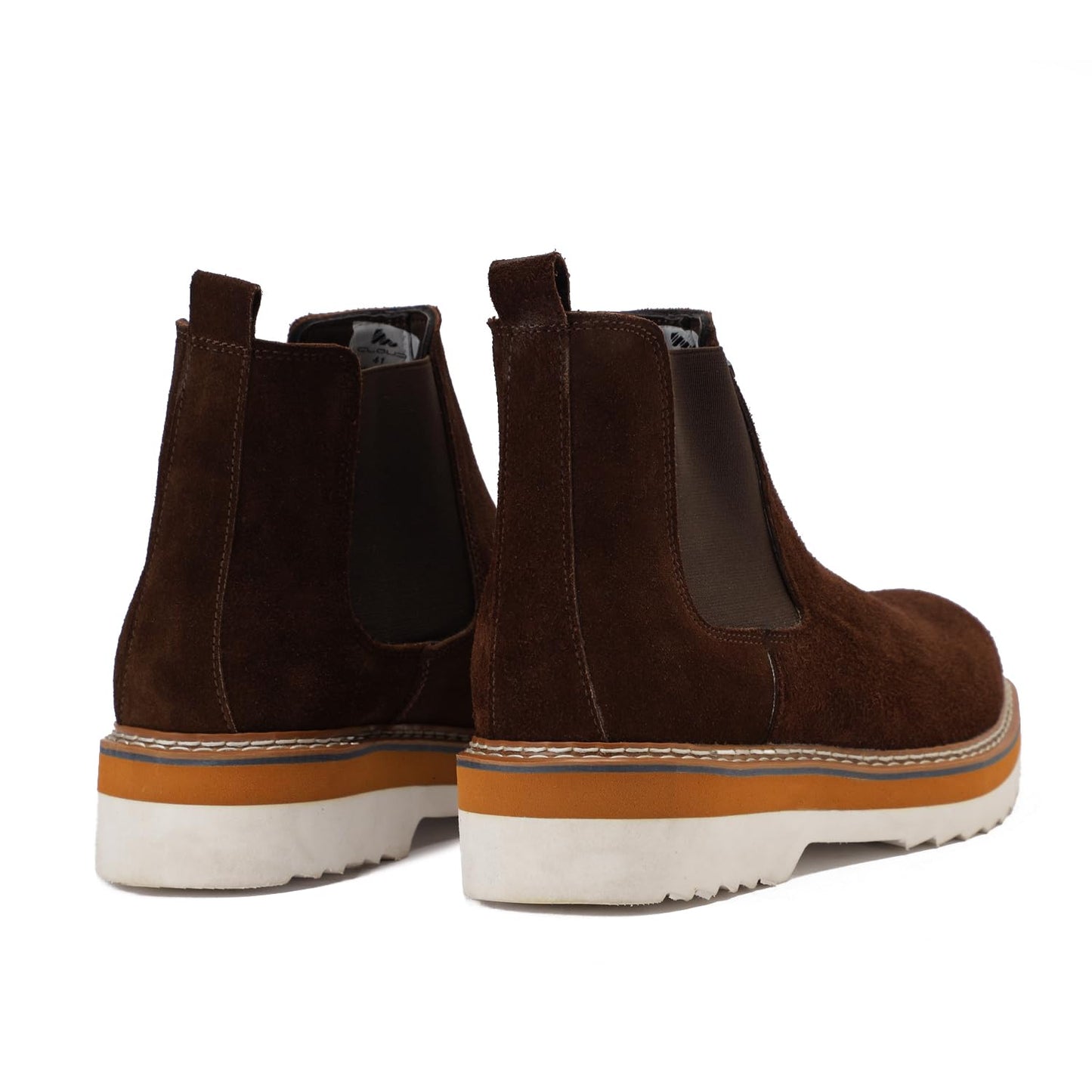 Stylish and distinctive men's half-boots made of suede with a slip-resistant rubber sole.