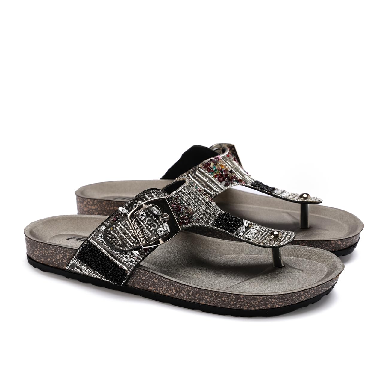 Stylish and comfortable women's slippers with a luxurious design and sparkling stones - orthopedic, slip-resistant sole