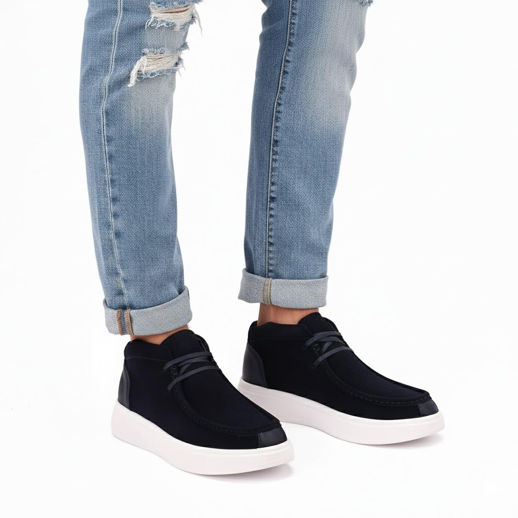 Men's elegant lace-up shoes made of genuine suede leather - equipped with a comfortable Turkish rubber sole